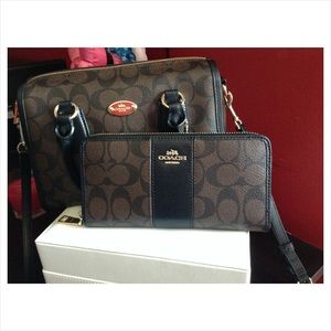 Coach Two tone bag & wallet